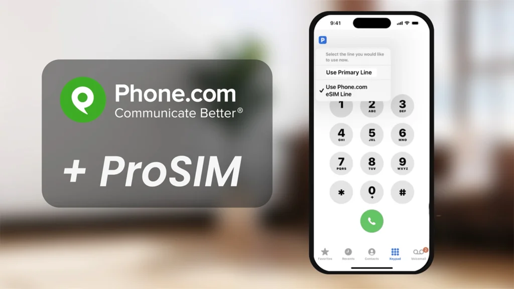 Motion design explainer video showing how personal and business phone numbers can be used on one device