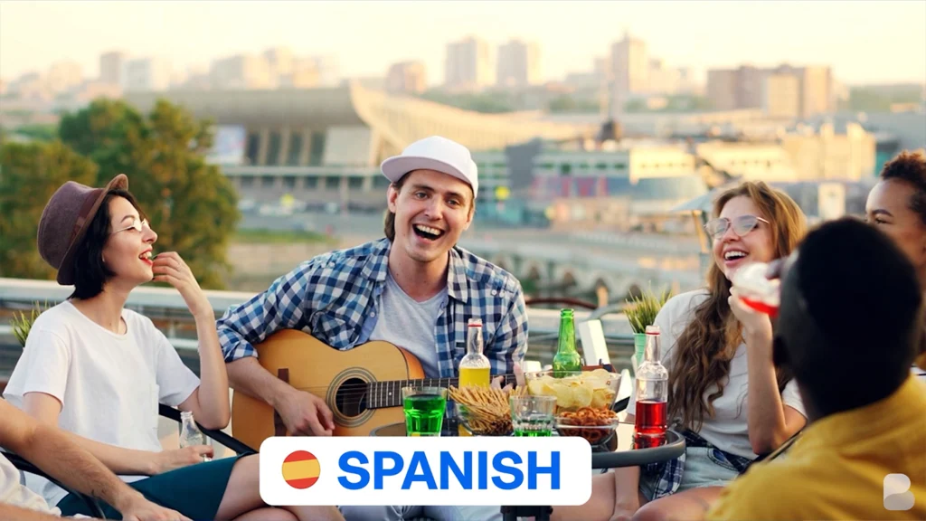 Motion graphics video presenting an overview of an app designed to help users learn new languages