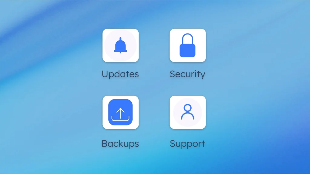 Explainer animation illustrating how white label services help save time with website management tasks